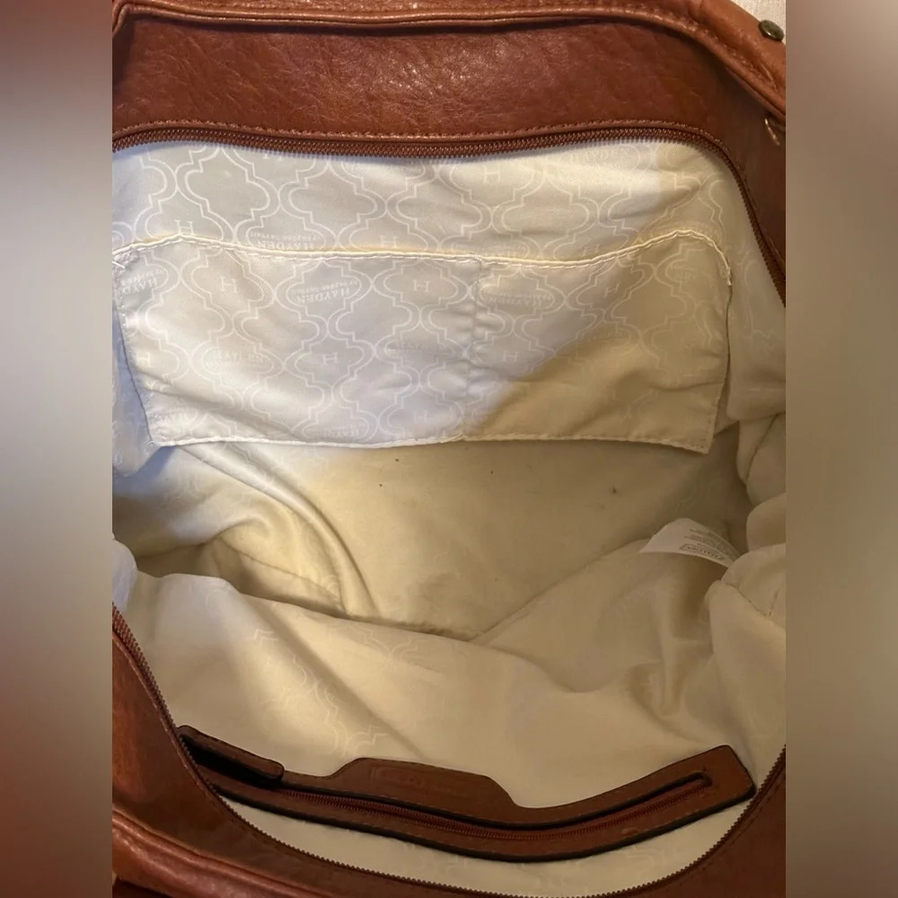 Vintage Hayden Harnett Brown Vegan Leather Satchel